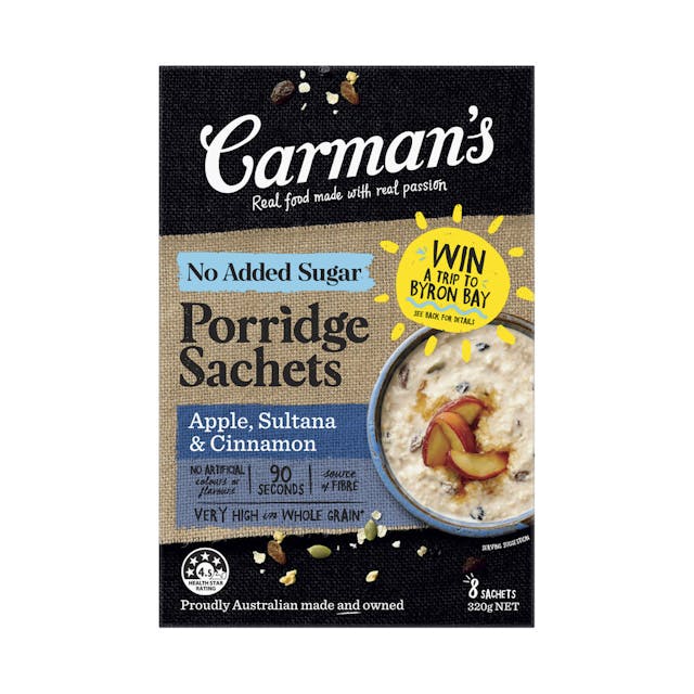 Carman's Porridge Apple Sultana And Cinnamon