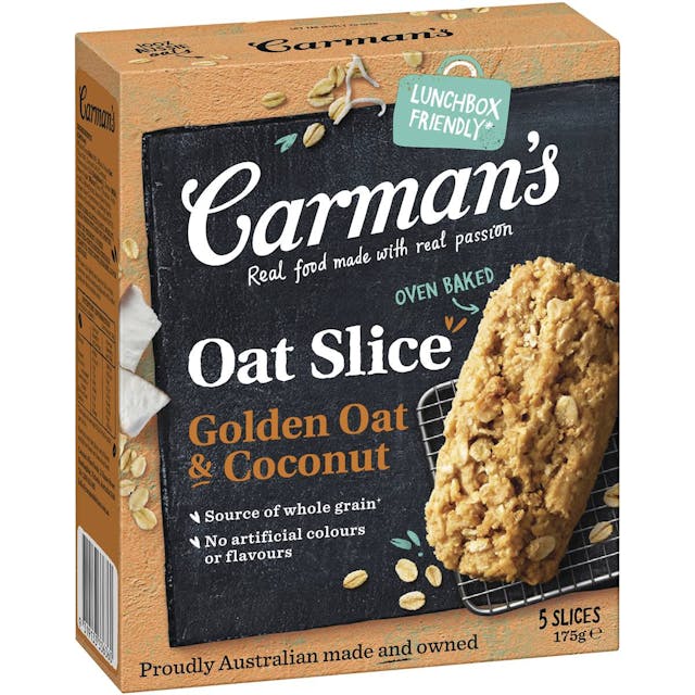 Carman's Oat Slice Golden Oat & Coconut