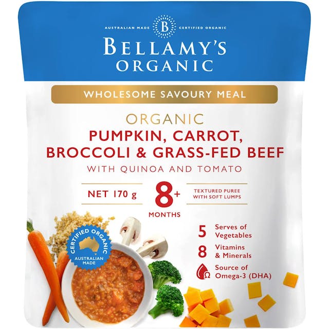 Bellamy's Organic Pumpkin, Carrot, Broccoli & Beef 8+ Months