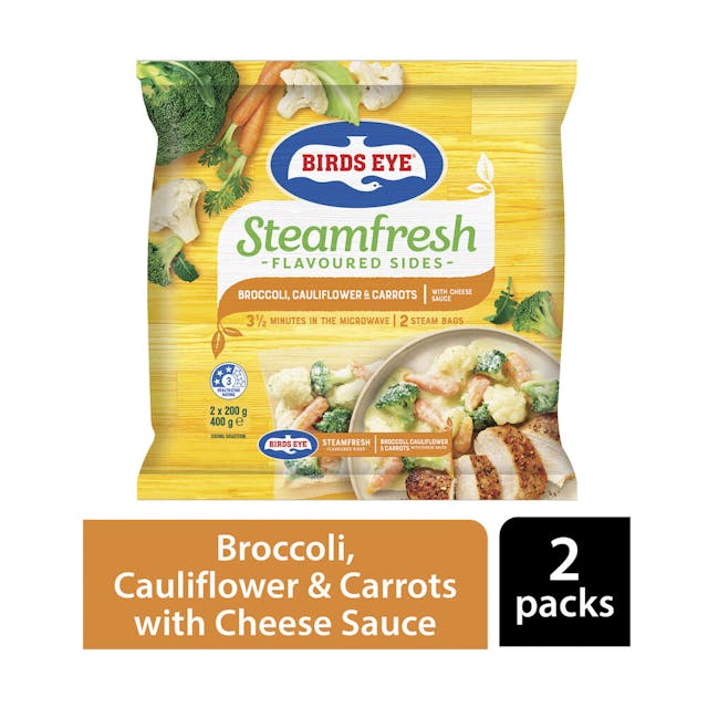 Frozen Steamfresh Broccoli Cauliflower & Carrots With Cheese Sauce