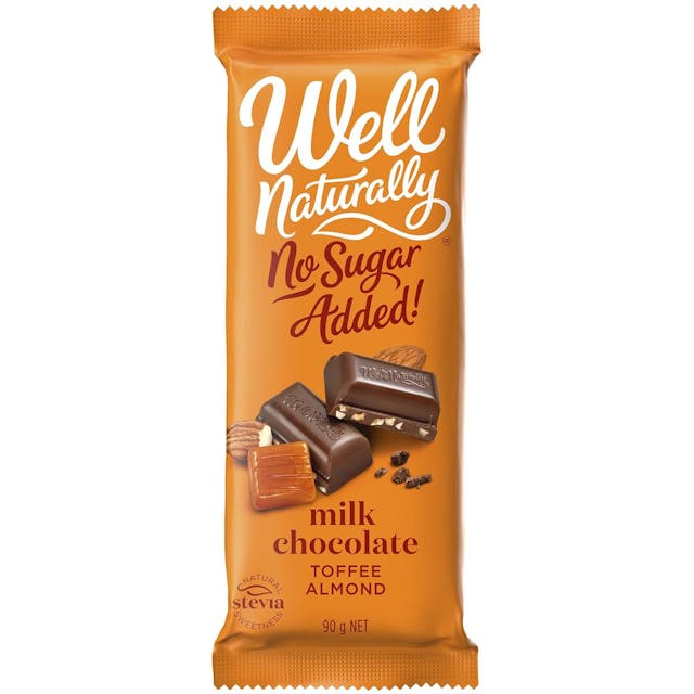 Well Naturally Milk Chocolate Toffee Almond