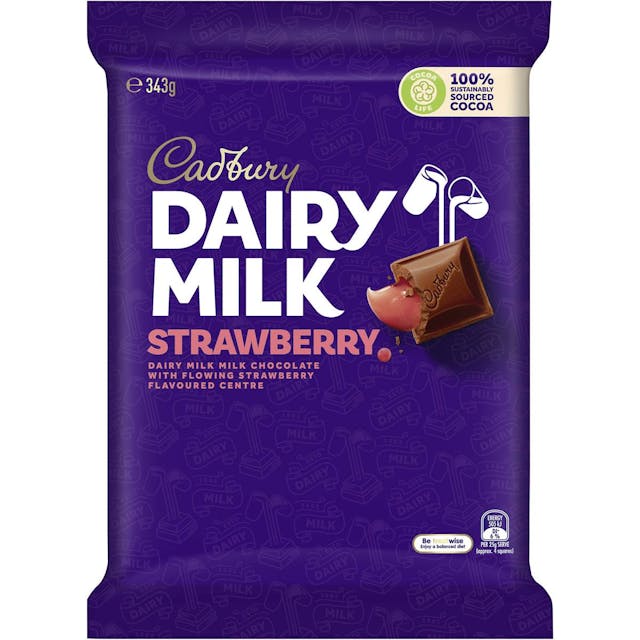 Cadbury Dairy Milk Strawberry Milk Chocolate Block