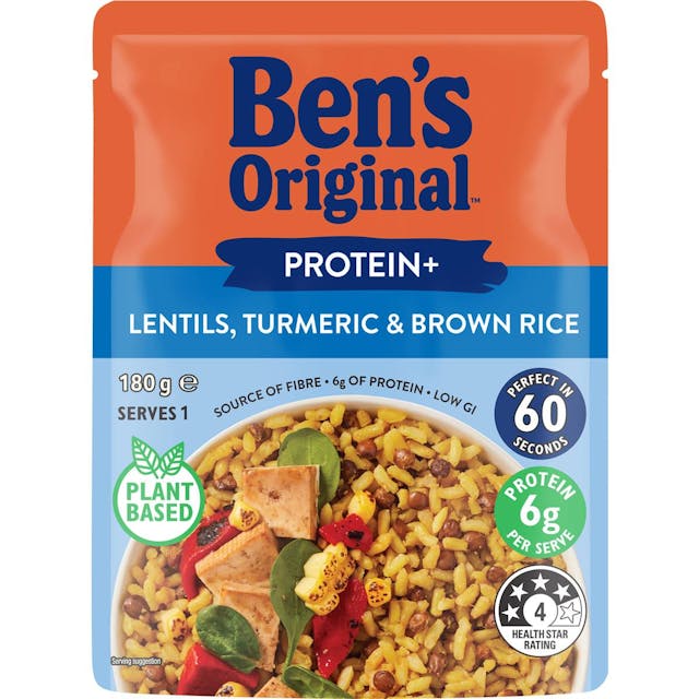 Ben's Original Protein+ Lentils, Tumeric & Brown Rice