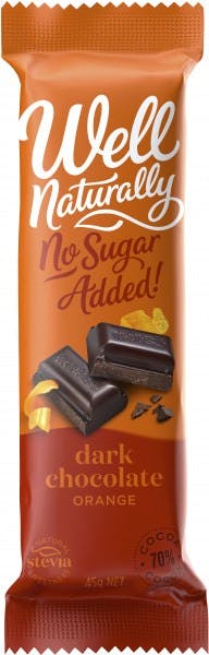 Well Naturally No Sugar Added Dark Chocolate Valencia Orange