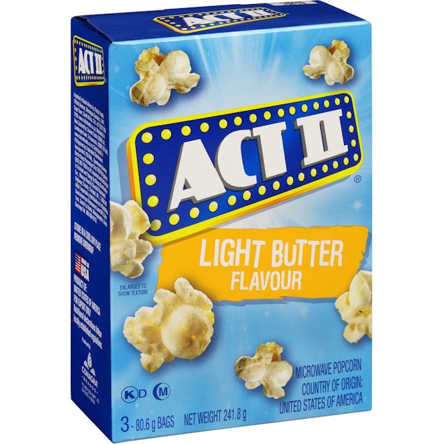 Act II Microwave Popcorn Light Butter