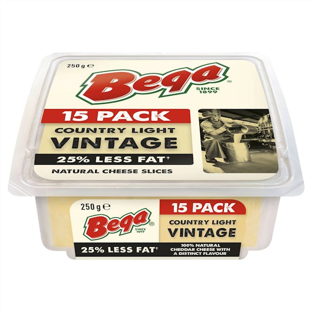 Bega Country Light Vintage Cheese Slices