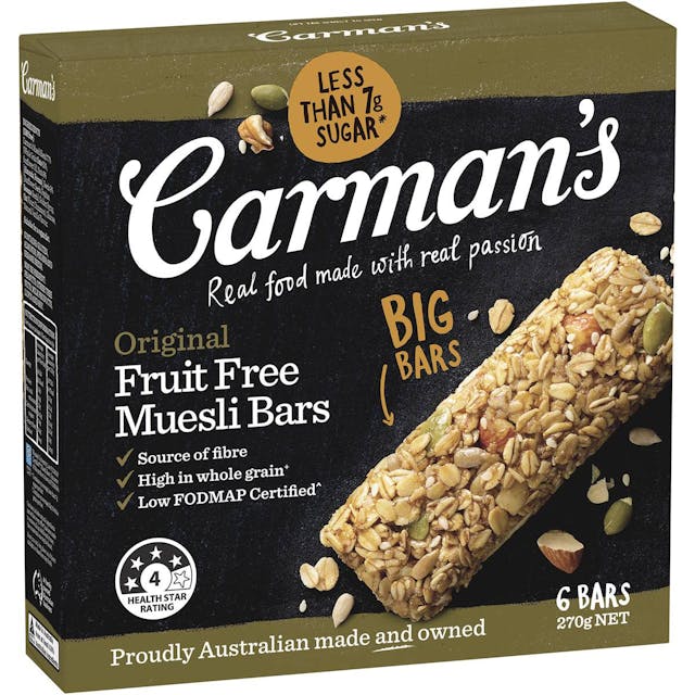 Carman's Original Fruit Free Muesli Bars