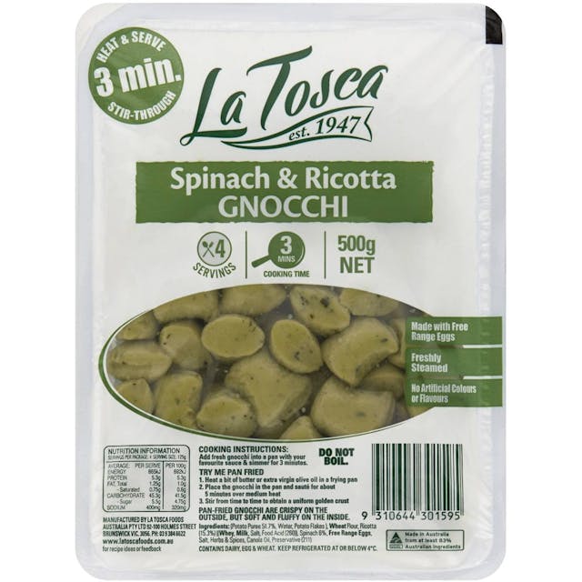 La Tosca Spinach & Ricotta Gnocchi