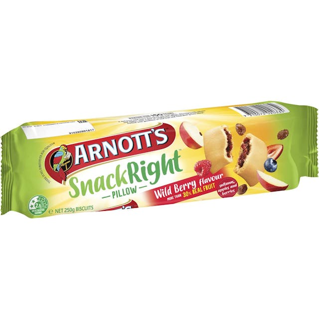 Arnott's Wild Berry Snack Right Pillow Biscuits