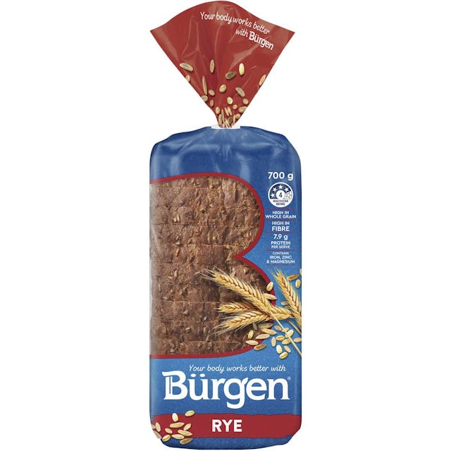 Burgen Rye Low Gi Sliced Bread Loaf