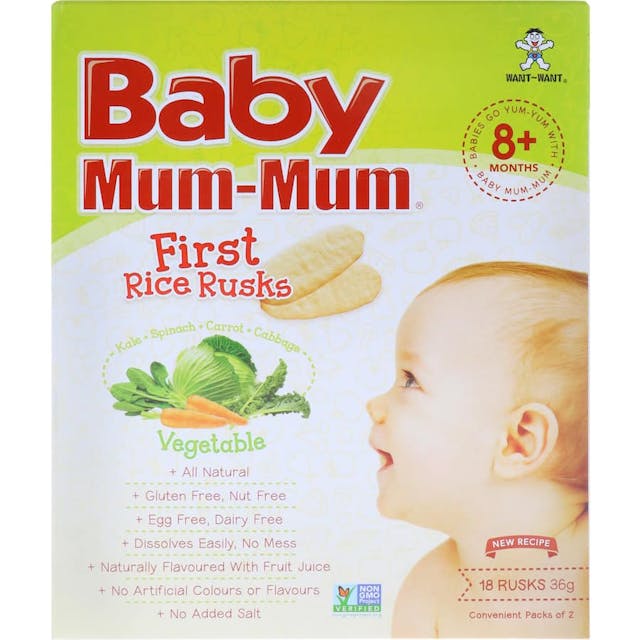 Baby Mum Mum Teething Rusks Rice Vegetable