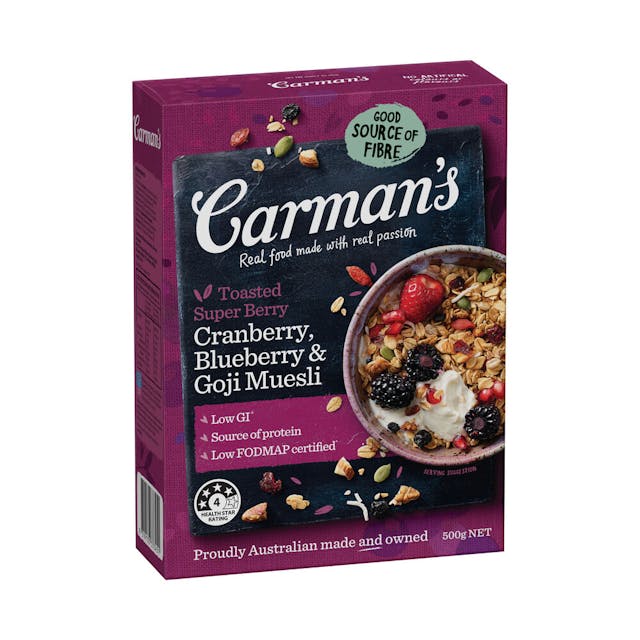 Carman's Super Berry Cranberry Blueberry & Goji Muesli