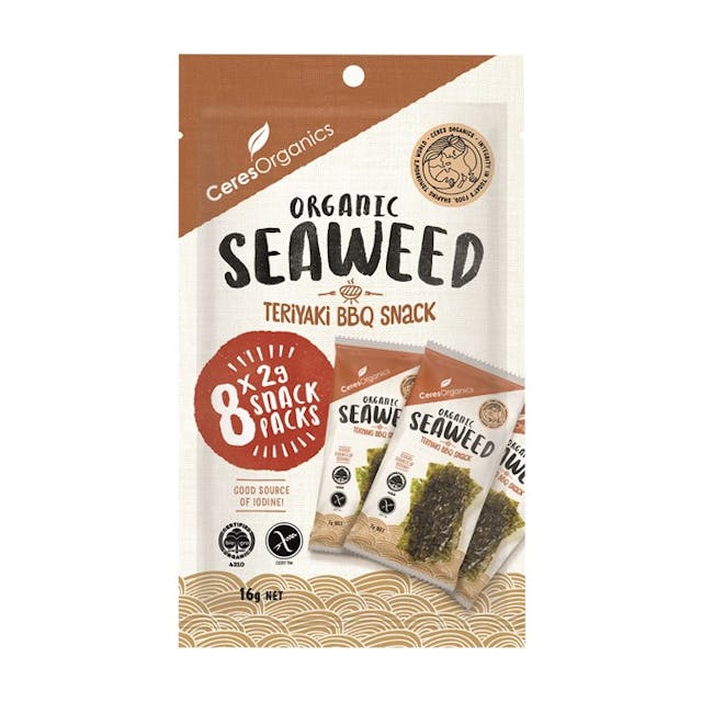 Ceres Organics Seaweed Snack Teriyaki Bbq