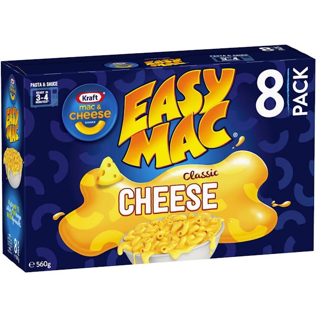 Kraft Easy Mac & Cheese Macaroni Pasta Classic Cheese Noodles