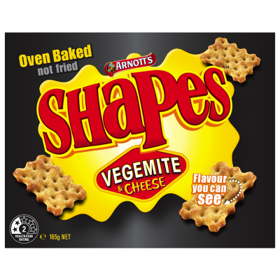 Arnott's Shapes Vegemite & Cheese Crackers