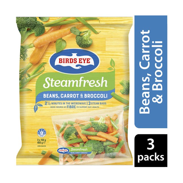 Frozen Steam Fresh Beans Carrot & Broccoli Mix