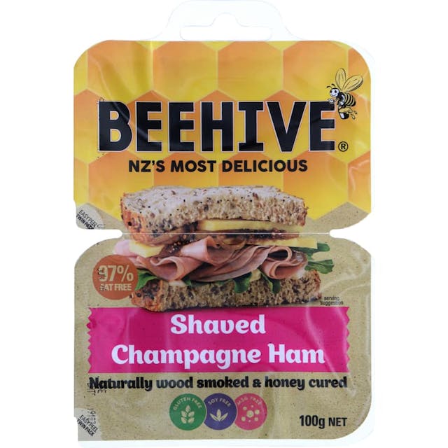 Beehive Ham Shaved Champagne 97% Fat Free