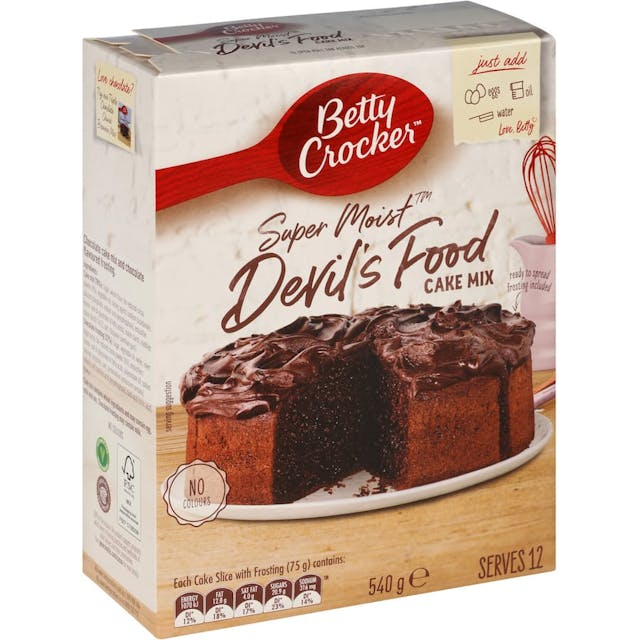 Betty Crocker Cake Mix Devils Food Cake