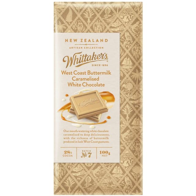 Whittakers Artisan Collection Chocolate Block Buttermilk Caramelised White Choc