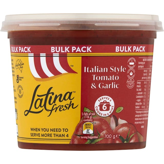 Latina Fresh Italian Tomato & Garlic Pasta Sauce