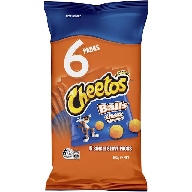 Cheetos Cheese & Bacon Balls Multipack Snacks