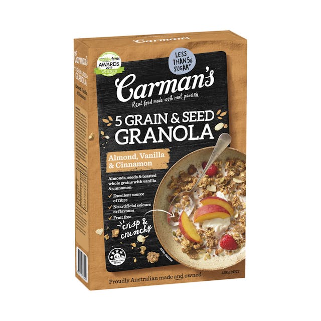Carman's Almond Vanilla & Cinnamon 5 Grain & Seed Granola