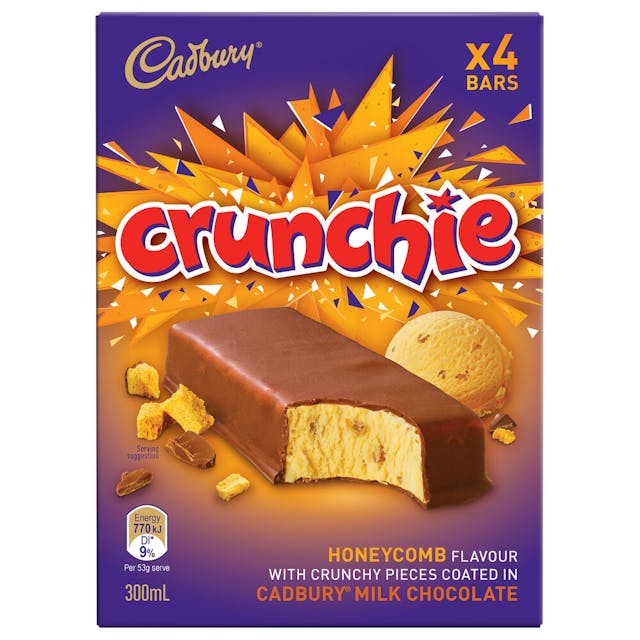 Cadbury Crunchie Honeycomb Flavour Ice Cream Bar