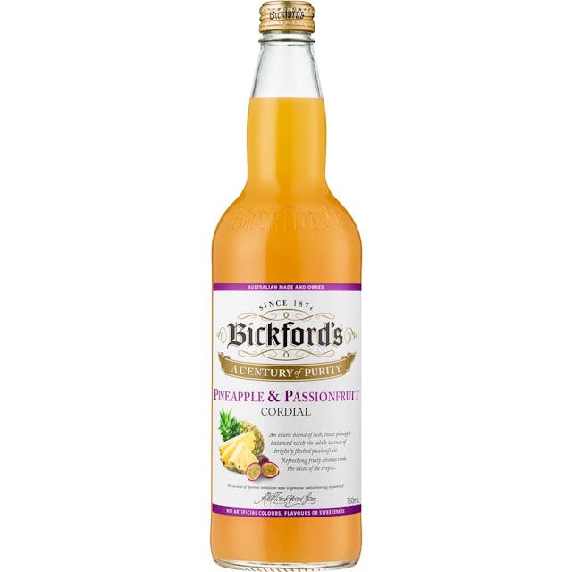 Bickford's Pineapple & Passionfruit Cordial