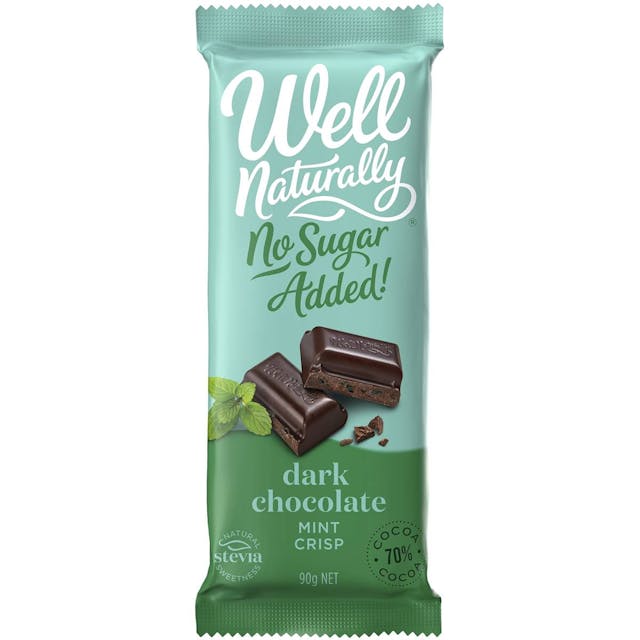 Well Naturally Bars Mint Chocolate Sugar Free
