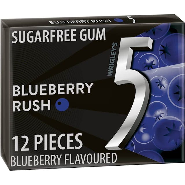 5 Gum Sugar Free Chewing Gum Blueberry