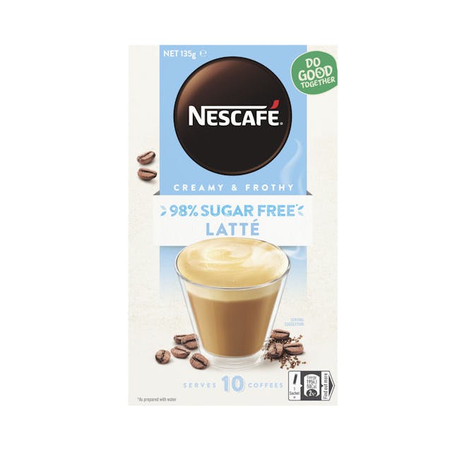 98% Sugar Free Latte Coffee Sachets