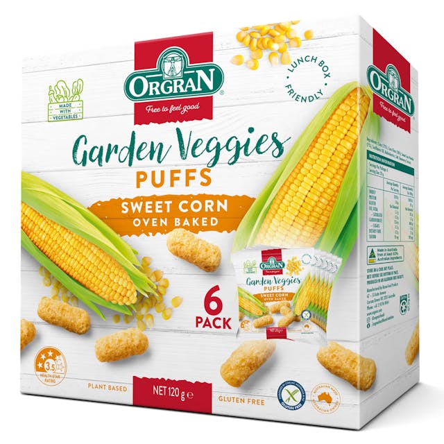 Garden Veggies Puffs Sweet Corn Multipack6X