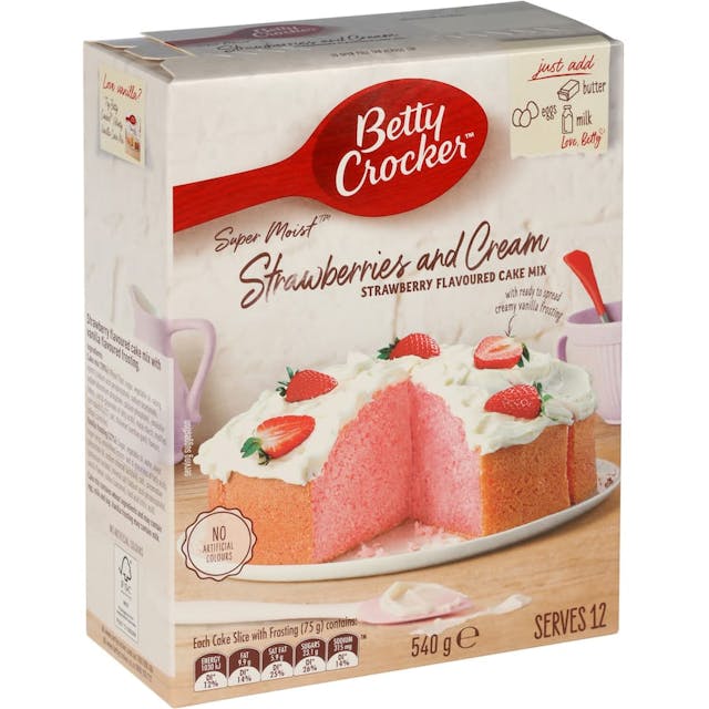 Betty Crocker Cake Mix Strawberries & Cream Cake