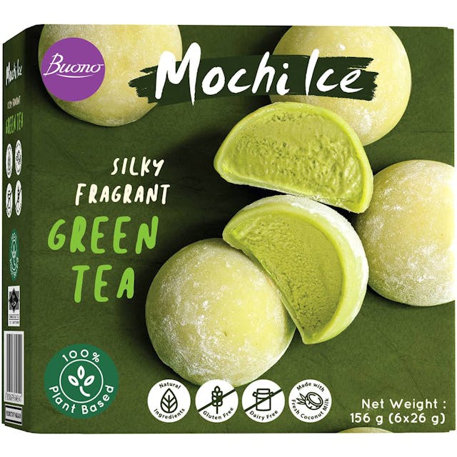 Buono Non Dairy Green Tea Mochi Ice