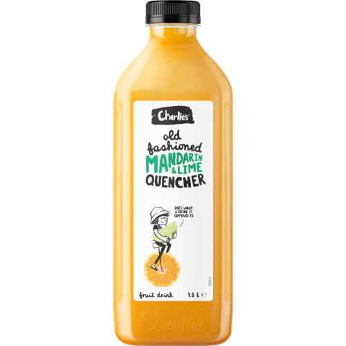 Charlie's Old Fashioned Mandarin & Lime Quencher Fruit Drink