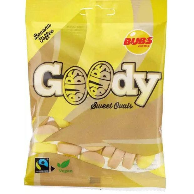 Bubs Goody Ovals Banana Toffee Lollies
