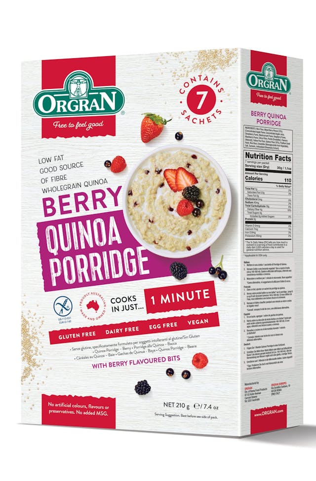 Orgran Quinoa Porridge Berry