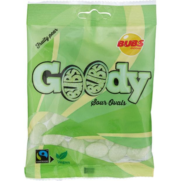 Bubs Goody Ovals Sour Pear Lollies