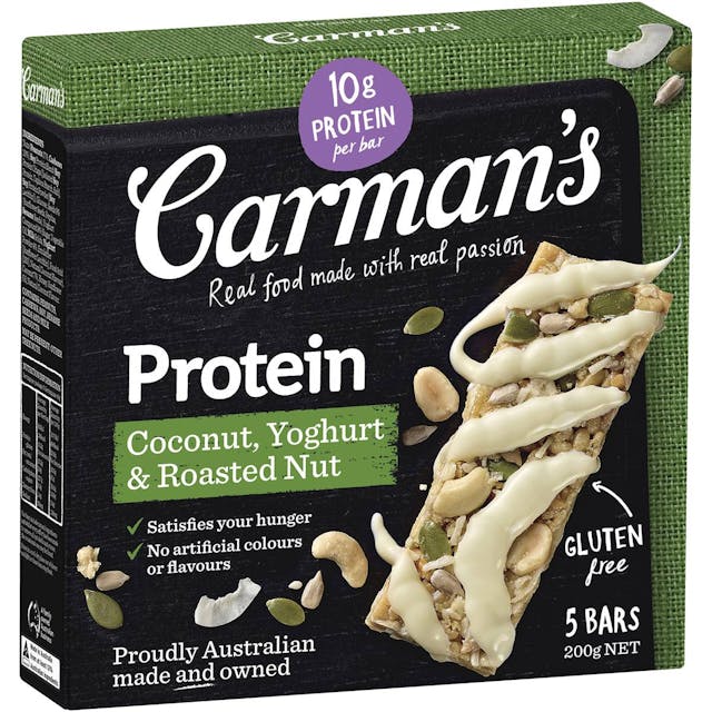 Carman's Coconut, Yoghurt & Roasted Nut Protein Muesli Bars