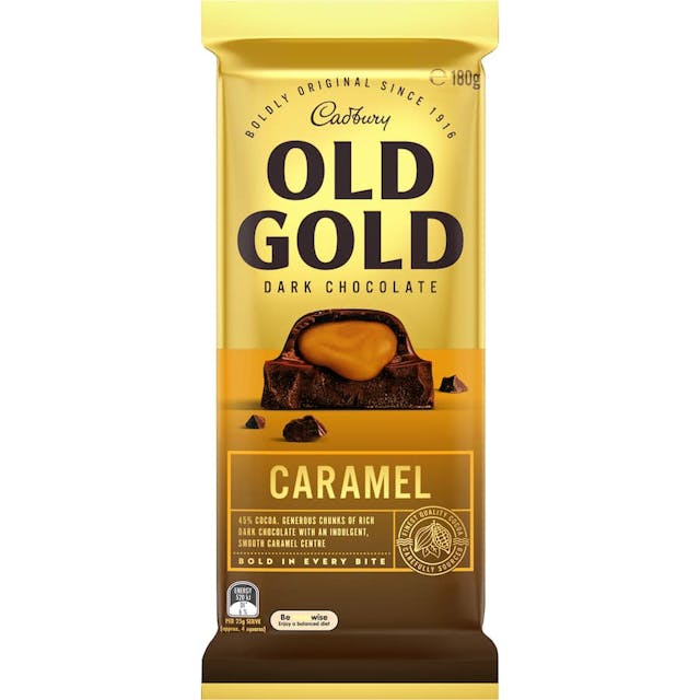 Cadbury Old Gold Chocolate Block Caramel