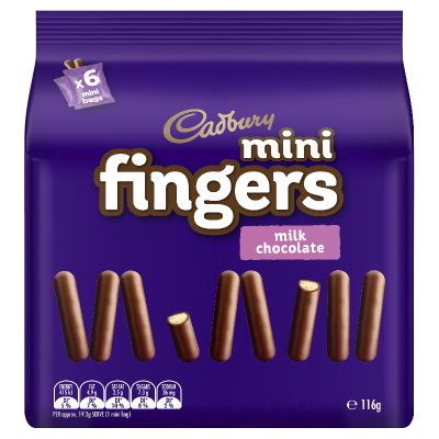 Cadbury Milk Chocolate Mini Fingers Biscuits