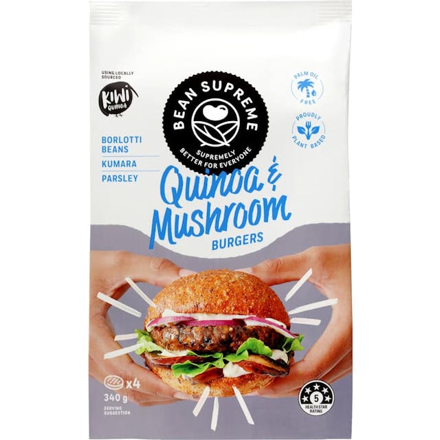 Bean Supreme Burger Patties Quinoa & Mushroom