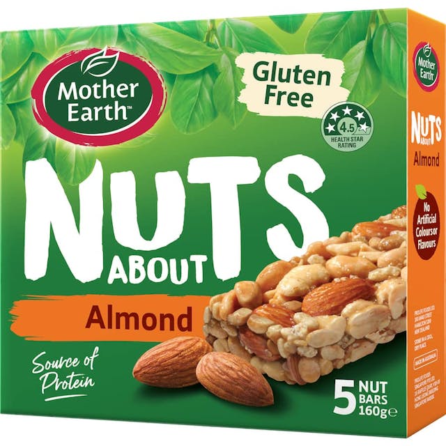 Mother Earth Nuts About Muesli Bars Almond