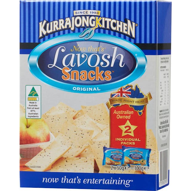 Kurrajong Kitchen Lavosh Snack Twin Pack