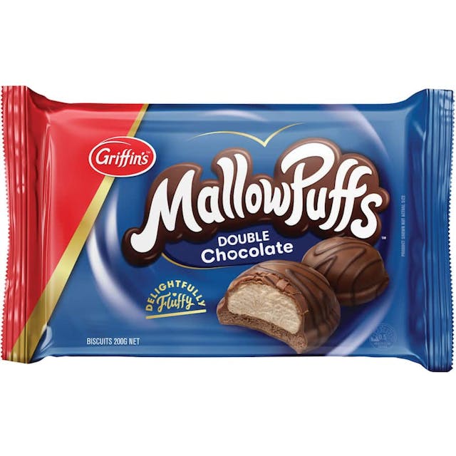 Griffins Mallowpuffs Chocolate Biscuits Double Choc