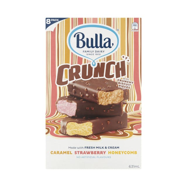 Bulla Crunch Multi Flavoured Ice Cream Sticks