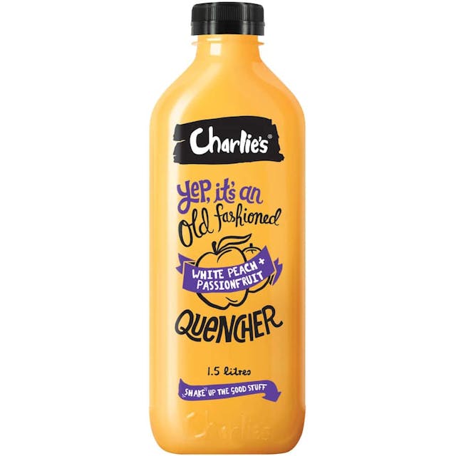 Charlies Quencher Chilled Fruit Drink Peach & Passionfruit