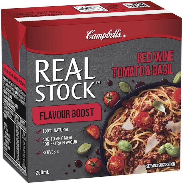 Campbell's Real Stock Flavour Boost Red Wine, Tomato & Basil