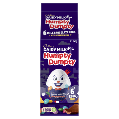 Cadbury Dairy Milk Humpty Dumpty Milk Chocolate Eggs With Beanies