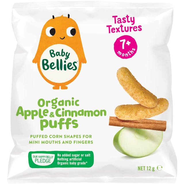 Baby Bellies Organic Baby Snacks Apple & Cinnamon Puffs